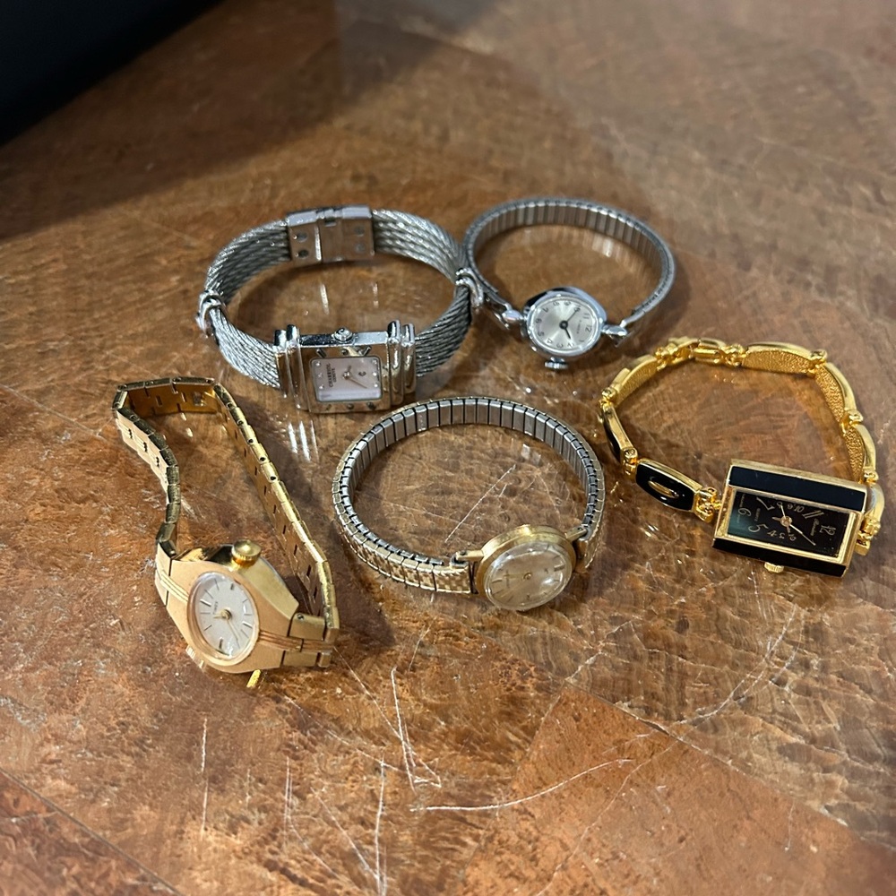 Elegant Gold and Silver Watch Set